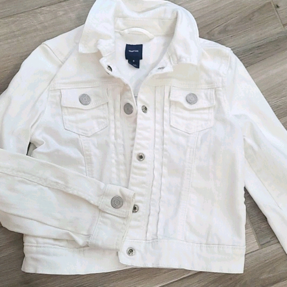 Girls white gap Jean jacket